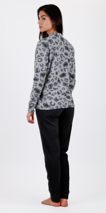 Admas λεπτή ζεστή πυτζάμα σε animal print γκρι χρώμα