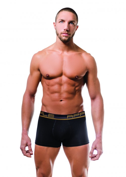 Ανδρικό Boxer μαύρο με εξωτερικό λάστιχο 