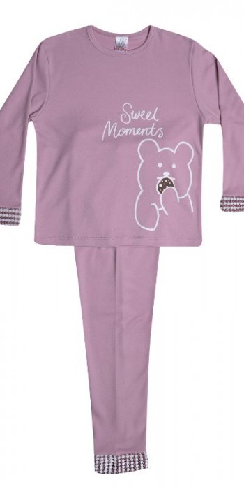 Sweet moments kids παιδική πυζάμα ροζ