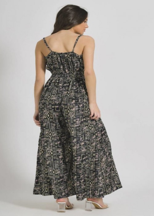 Ble Resort Collection Γυναικεία Αμάνικη Ολόσωμη Φόρμα Μαύρη
