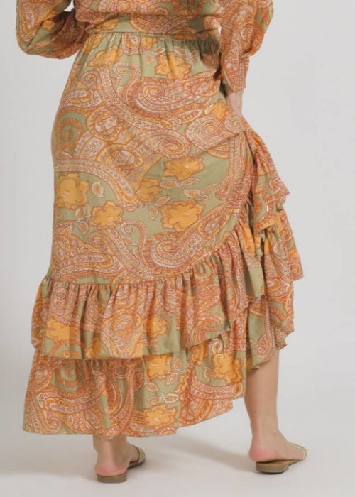 Ble Resort Collection Maxi Φούστα σε Πορτοκαλί χρώμα