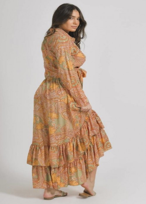 Ble Resort Collection Maxi Φούστα σε Πορτοκαλί χρώμα