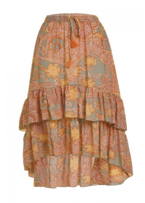 Ble Resort Collection Maxi Φούστα σε Πορτοκαλί χρώμα