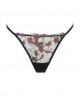 Jolidon string μαύρο από τούλι με κέντημα και glitter Jolidon string μαύρο από τούλι με κέντημα και glitter