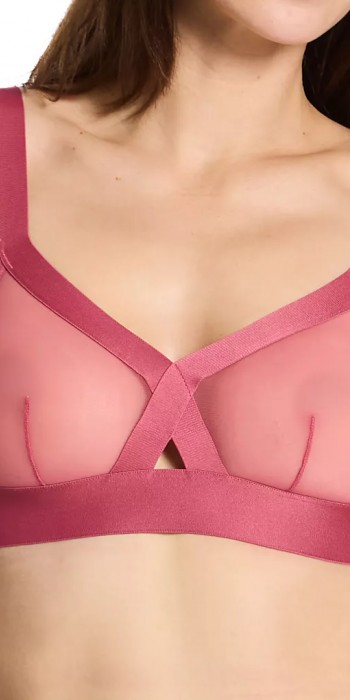 Διαφανές τρίγωνο σουτιέν DKNY ροζ DK4084