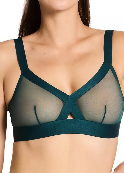 Διαφανές τρίγωνο σουτιέν DKNY  πράσινο σκούρο DK4084