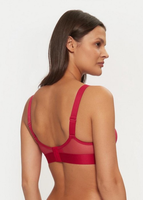 Διαφανές τρίγωνο σουτιέν DKNY κόκκινο DK4084