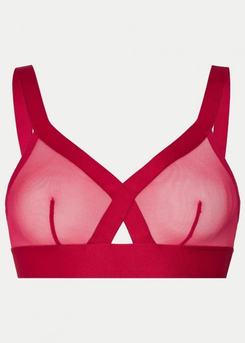 Διαφανές τρίγωνο σουτιέν DKNY κόκκινο DK4084