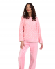 Fluffy pyjamas με καρδούλες ροζ