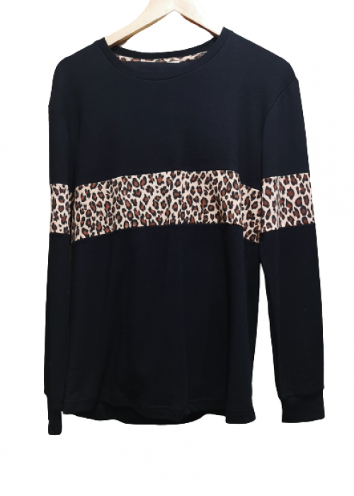 animal print πυτζάμα σε μαύρο χρώμα 3xlarge