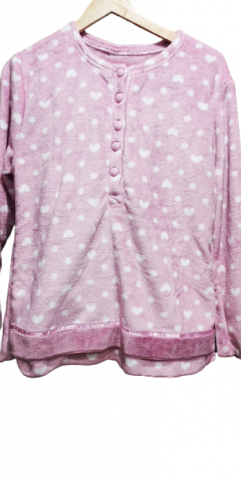 Fluffy pyjamas με καρδούλες λιλά Fluffy pyjamas με καρδούλες λιλά