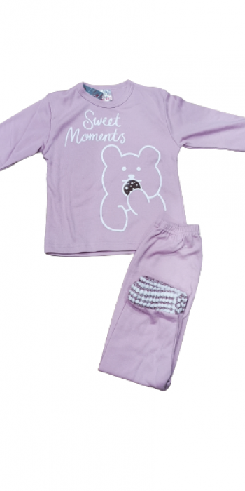 Sweet moments kids παιδική πυζάμα ροζ