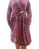 Γυναικεία fleece Ρόμπα σε χρώμα σάπιο μήλο με ανάγλυφους ρόμβους Γυναικεία fleece Ρόμπα σε χρώμα σάπιο μήλο με ανάγλυφους ρόμβους