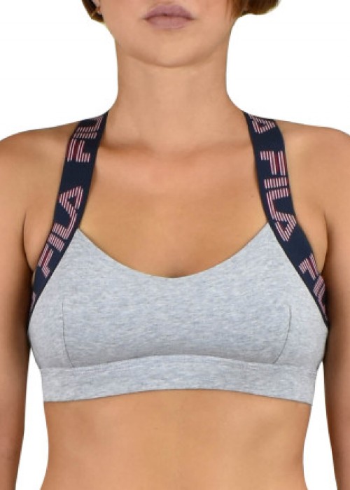 fila bra με χιαστί πλάτη σε γκρι χρώμα