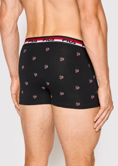 fila boxer μαύρο με logo F 