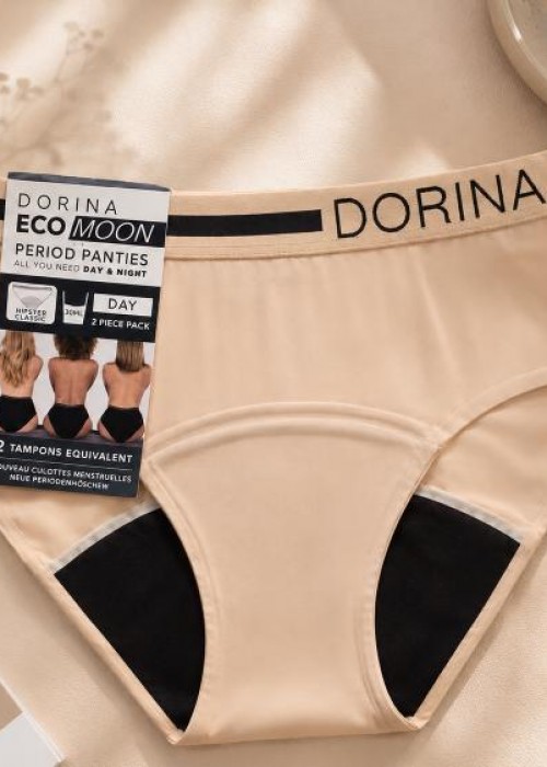 Σλιπ περιόδου σε συσκευασία 2 τμχ από τη Dorina σε μπεζ χρώμα 