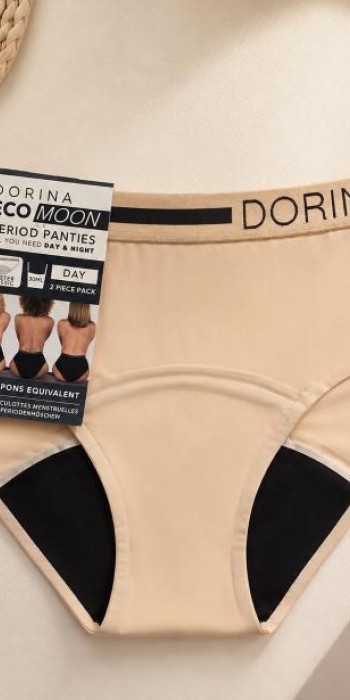 Σλιπ περιόδου σε συσκευασία 2 τμχ από τη Dorina σε μπεζ χρώμα 