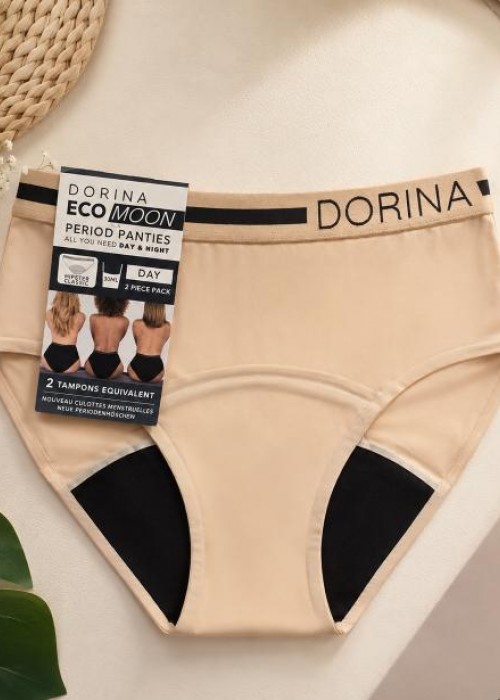 Σλιπ περιόδου σε συσκευασία 2 τμχ από τη Dorina σε μπεζ χρώμα 