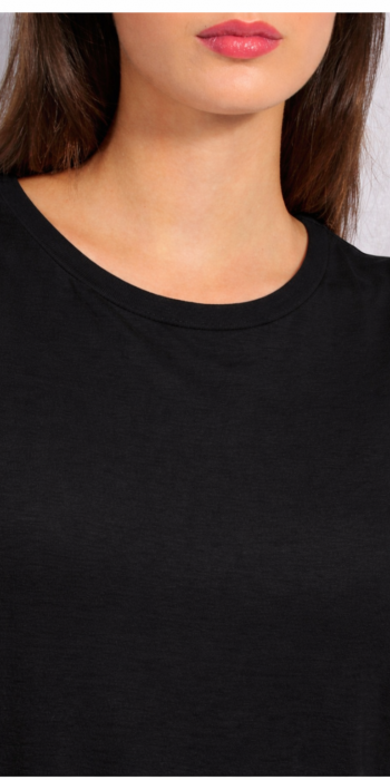 T-shirt bamboo σε Μαύρο χρώμα