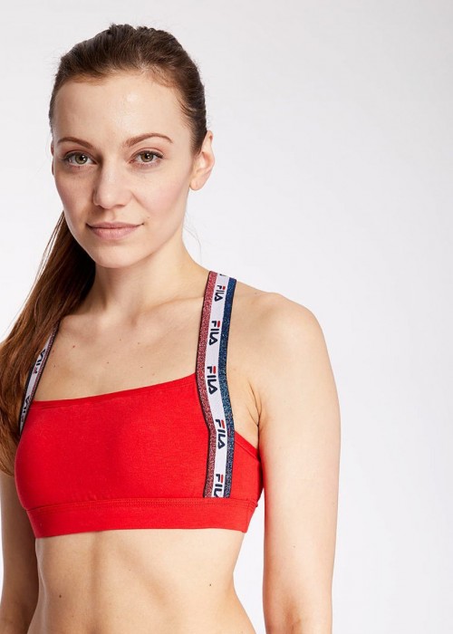 fila bra με χιαστί πλάτη με χρυσόσκονη