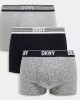 3PACK DKNY BOXER GREY-BLACK