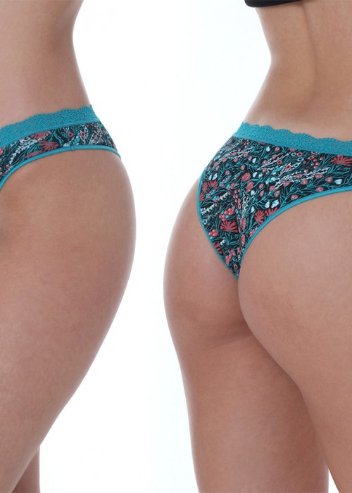 bamboo brazil prints 2pack πετρόλ