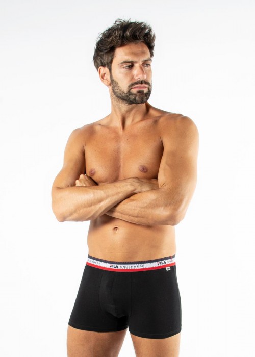 fila boxer με τρίχρωμο λάστιχο μαύρο