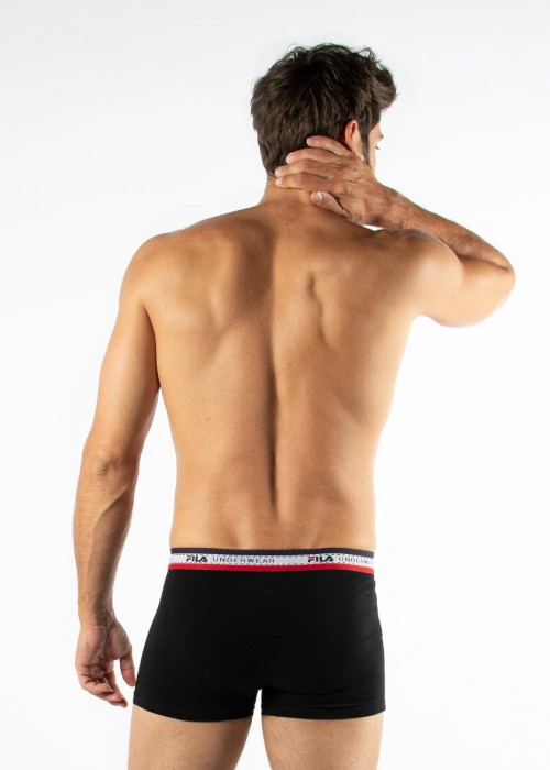 fila boxer με τρίχρωμο λάστιχο μαύρο