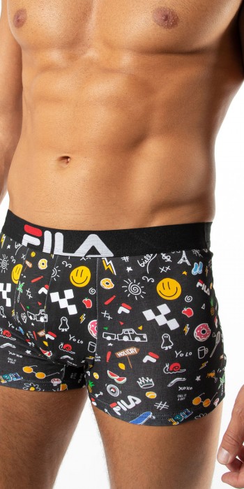 fila boxer fun με σχέδια μαύρο