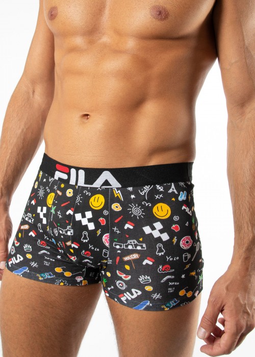 fila boxer fun με σχέδια μαύρο