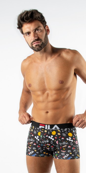 fila boxer fun με σχέδια μαύρο