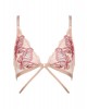 Bralette μπεζ με κόκκινη πεταλούδα από τούλι Bralette μπεζ με κόκκινη πεταλούδα από τούλι